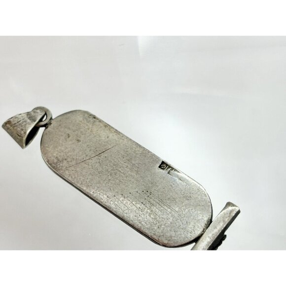 Sterling Silver Egyptian Pergament Hieroglyph Vintage Charm | Pendant | Trinket - Picture 7 of 8